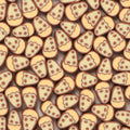 Cake Slice Clay Beads 11mm Light Brown Polymer 100pcs 6