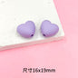 Rubberized Spray Painted Heart Acrylic Beads 16x19mm Macaron Color 50pcs 12