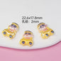 Plating Resin Beads Cartoon Character Glossy Pastel Colors 10pcs 10