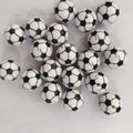Sports Bubblegum Beads 20mm Football Pattern Acrylic 10pcs