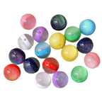 Imitation Opal Plaid Pattern Resin Beads 16mm Glossy Mixed Colors 100pcs 5