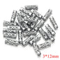 Stainless Steel Tube Metal Beads 8mm 12mm Hollow Patterned 20pcs 9