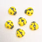 Colorful Ladybug Ceramic Beads 14mm Hand Painted Glazed 10pcs 7