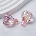 High Transparency UV Plating Hot Air Balloon Acrylic Beads 25-30mm 10pcs 3