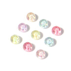 Transparent Round Acrylic Beads 6-10mm Jelly Colored Plating 100pcs 6