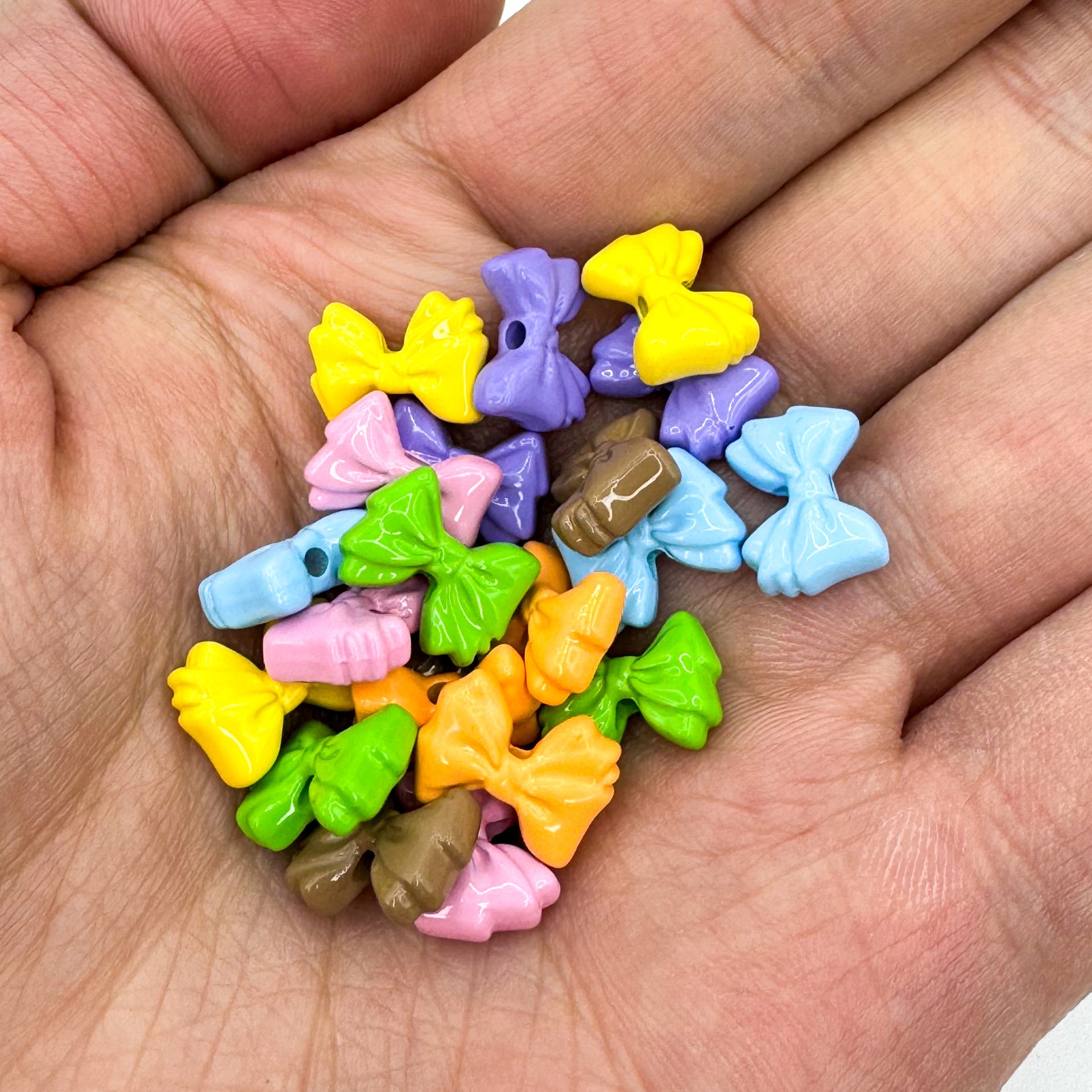 Bow Metal Beads 12mm Glossy Baking Painted Alloy 20pcs 6