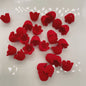 Flocking Tulip Flower Acrylic Beads 9x11mm Velvet Texture 50pcs 6