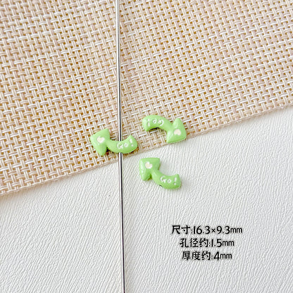 Arrow Metal Beads 29mm and 16mm Multi-Hole Enamel Painted 10pcs 17