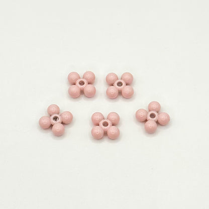 Four Leaf Clover Metal Beads 7.5mm Baking Painted Alloy Spacer 50pcs 7