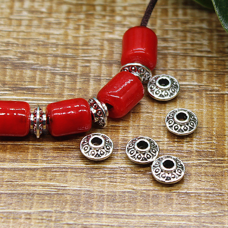 Alloy UFO Spacer Beads 6mm Tibetan Antique Gold Silver 200pcs 4