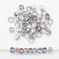 Glass Faceted Spacer Beads 8mm Plating Metallic Color 60pcs 23