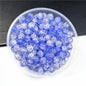 Crackle Flower Glass Beads 8mm Soft Purple Blue Gradient 3 Strands 31