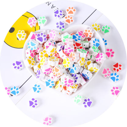 Flat Clay Beads 10mm Color Fruit Cartoon Mixed Design 1000pcs 9