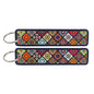 Double Sided Ukiyo Fabric Lanyard Keychain Japanese Motif 2pcs 19
