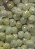 Pastel Cow Horn Wrapped Acrylic Beads 17mm Iridescent Finish 50pcs 7