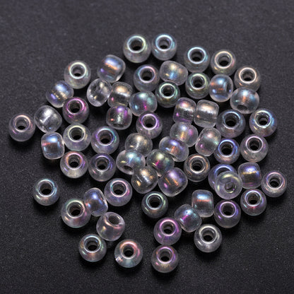 Glow In The Dark Seed Glass Beads 3mm Multicolor Stripes 1800pcs 10