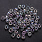 Glow In The Dark Seed Glass Beads 3mm Multicolor Stripes 1800pcs 10