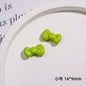 Painted Mini Bow Acrylic Beads 13mm Glossy Mixed Colors 50pcs 7
