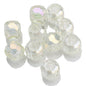 Faceted Glass Beads 14mm Large Hole Electroplated Multicolor 10pcs 17