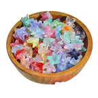Gradient Five-Petal Flower Glass Beads 10x12mm Translucent Mixed Colors 50pcs 5