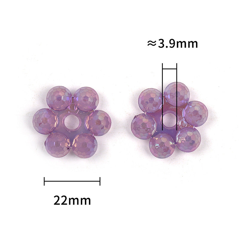 Acrylic Flower Spacer Beads 22mm Baking Painted Plum Blossom 200pcs 3