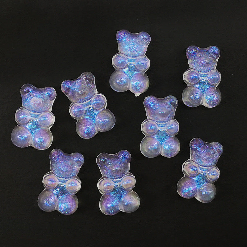 Transparent Aurora Laser Acrylic Beads Iridescent Mixed Shapes 2pcs 16