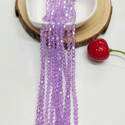 Seed Diamond Glass Beads 4mm Transparent Pastel Colors 10Strands 13