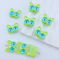Cat Eye Monster Metal Beads 16mm Baking Painted 10pcs 7