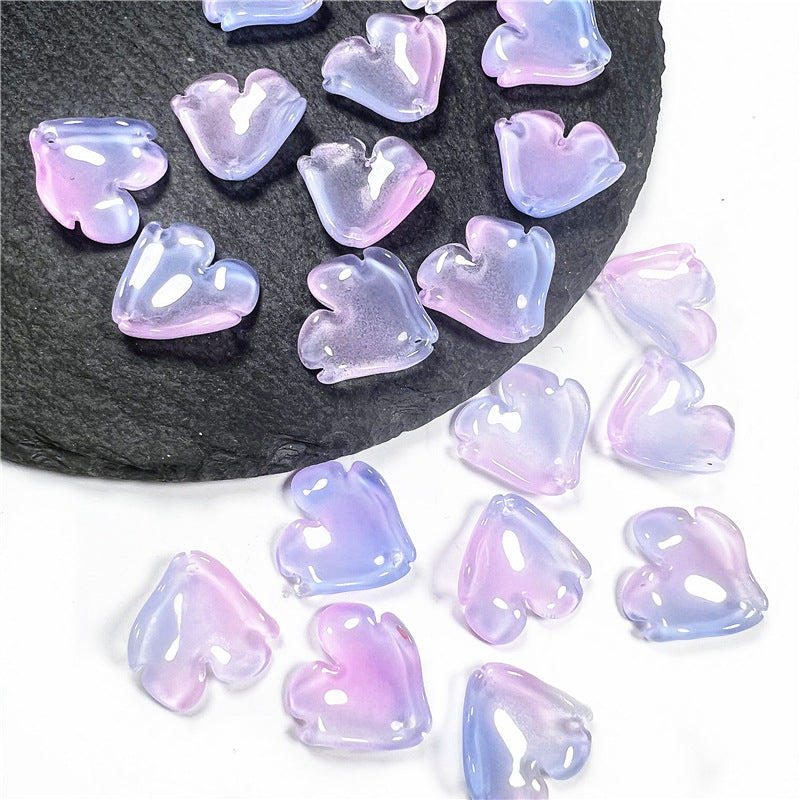 Czech Glass Peony Glass Beads 19mm Translucent Crimson 50pcs 2