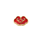 Cloud Metal Beads 14*9 12*8 10*6mm Enamel Alloy 100pcs 4