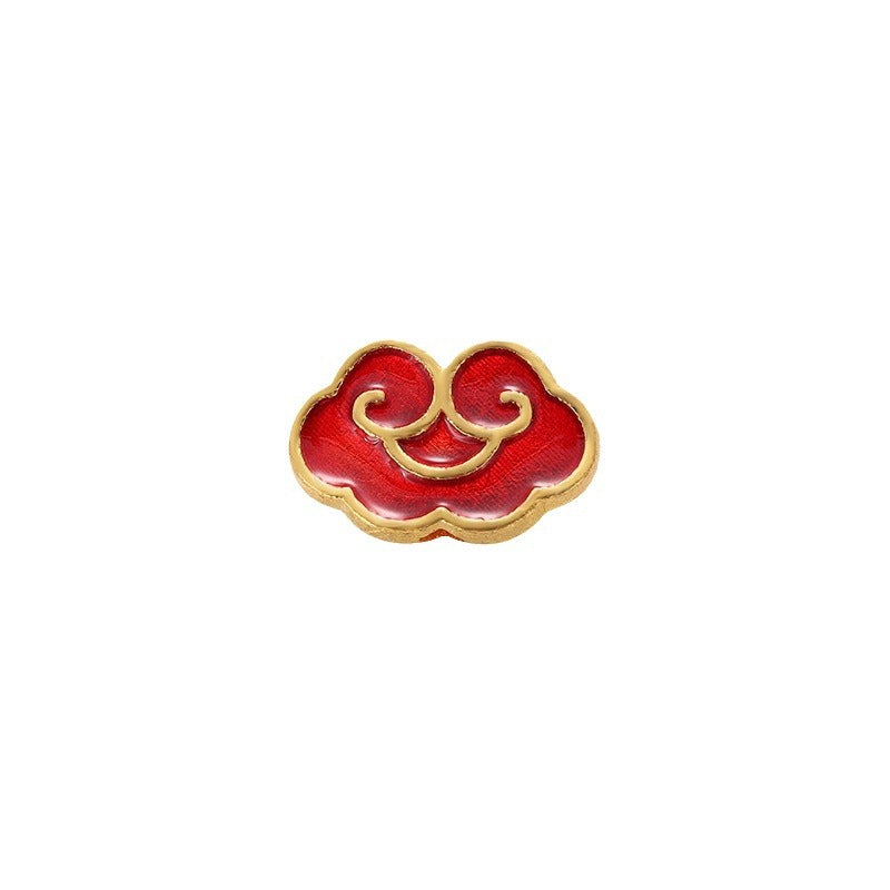 Cloud Metal Beads 14*9 12*8 10*6mm Enamel Alloy 100pcs 4