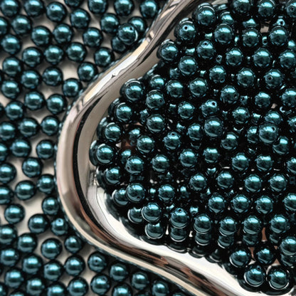 Pearl Glass Beads 8mm Glossy Pastel Smooth Finish 30pcs 9