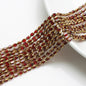 Electroplated Frosted Glass Beads 4mm x 6mm Metallic Edged 96pcs 13