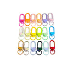 Colorful Zinc Alloy Keychain Clasps 32mm Plating 10pcs 5