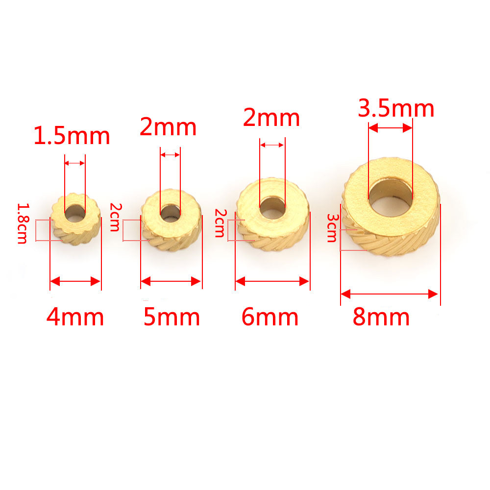 Stainless Steel Flat Spacer Beads Patterned 100pcs 2