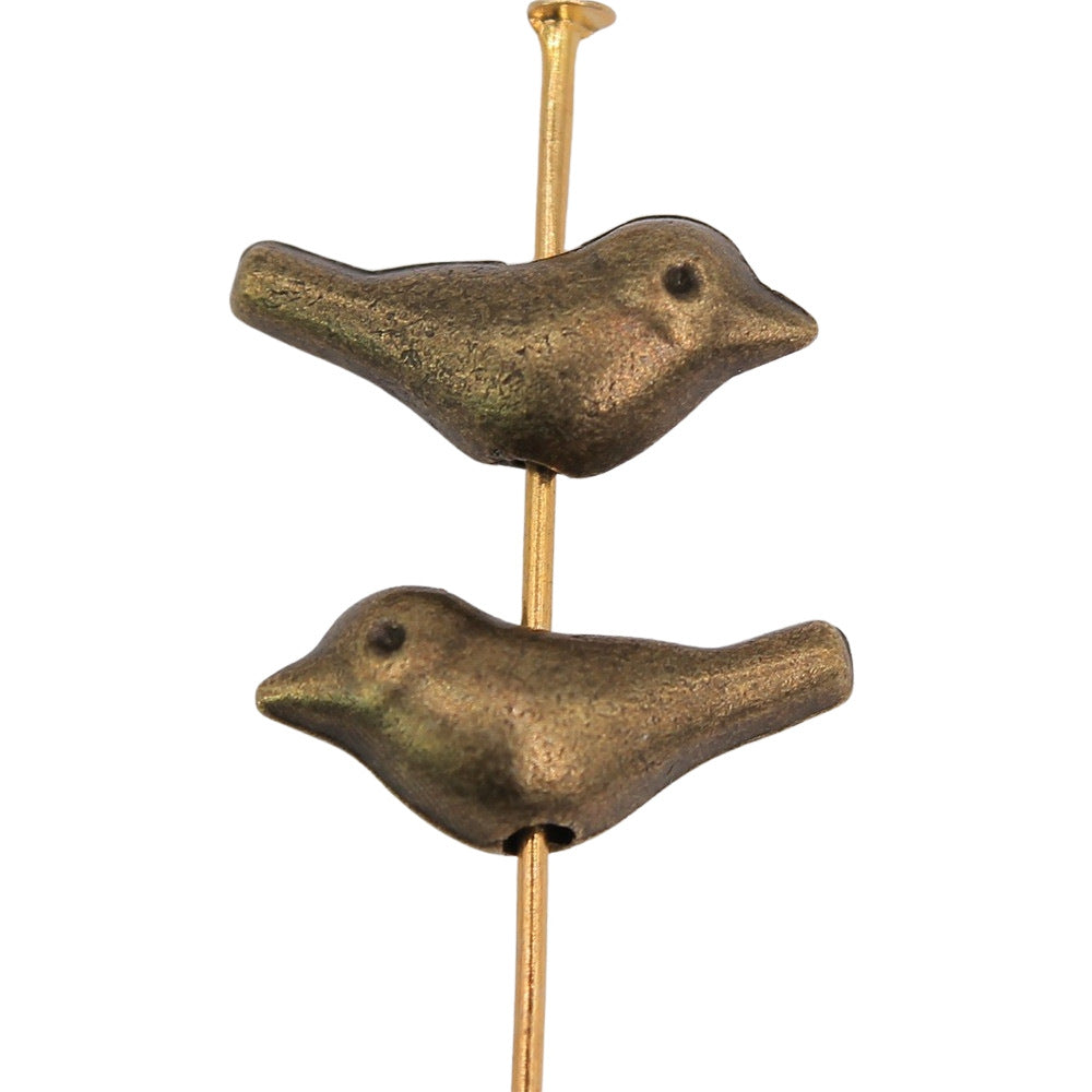 Bird Metal Beads 15mm Vintage Alloy Animal Design 30pcs 5