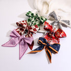 Stylish Ribbon Bow Polyester Keychain Fashionable Accessory 2pcs 2
