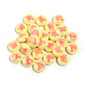 Two-Color Flat Round Bear Printed Acrylic Beads 18mm 10pcs 7