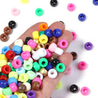 Festival Theme Pony Beads 9mm Acrylic Assorted Colors 200pcs 2