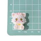 Plating Cat Resin Beads 27mm Colorful Suspender Trousers 10pcs 5