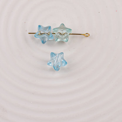 Frosted Small Star Acrylic Beads 11mm Transparent Jelly Color 50pcs 6
