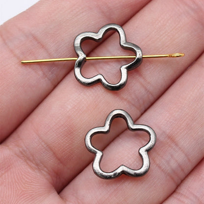 Hollow Flower Metal Beads 16mm Vintage Inspired Openwork 60pcs 7