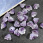 Wind Chime Flower Glass Beads 12mm Transparent Pink 50pcs 30