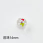 Hand Painted Christmas Enamel Glass Beads 12mm 14mm 1pc 28