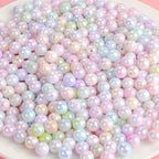 Pearl Round Acrylic Beads 6-10mm Dual Color Gradient Imitation Pearl 16