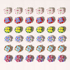 Lampwork Glass Beads Handmade Flower Ball 15mm Multicolor 10pcs 2