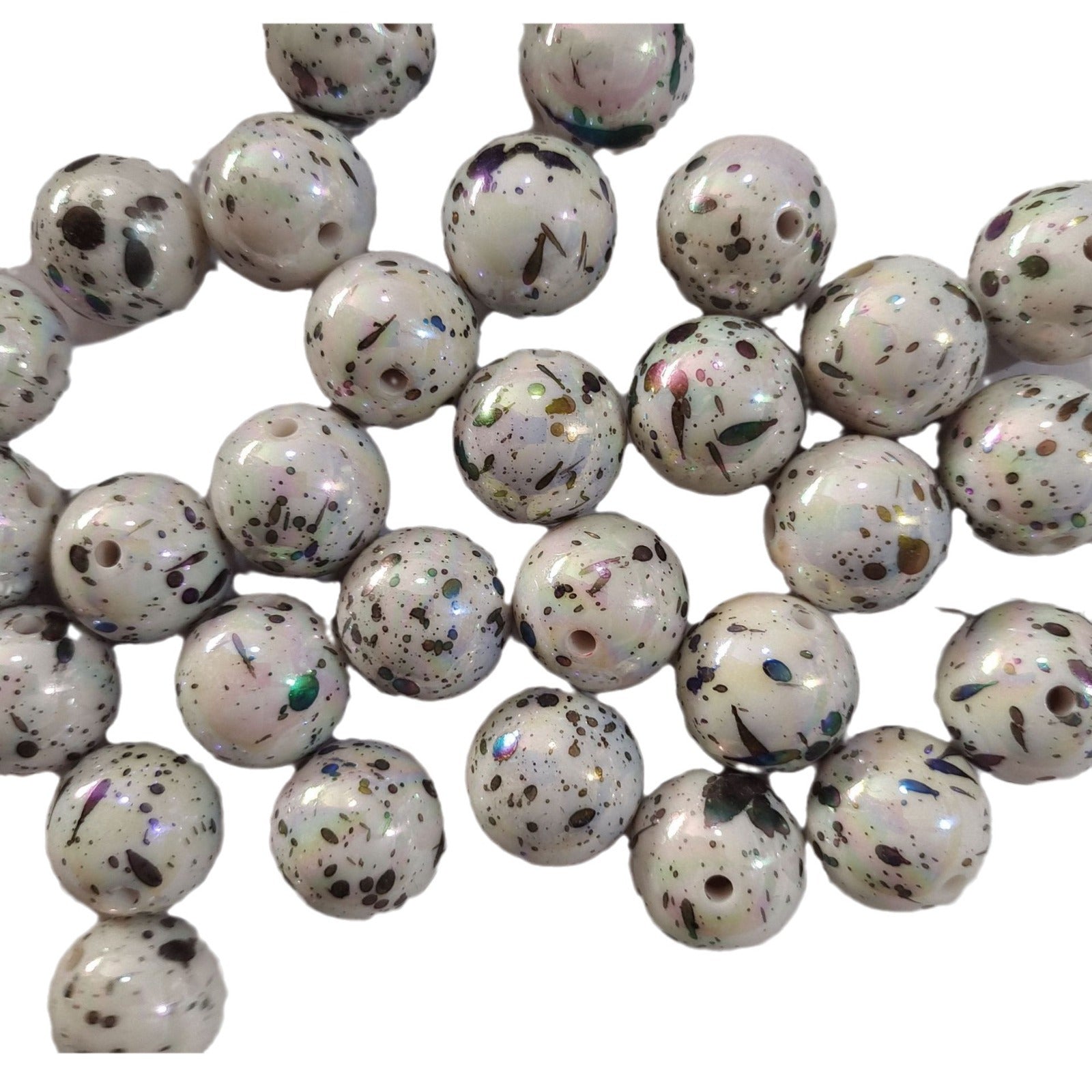 Leopard Print Bubblegum Beads 20mm Glossy Acrylic Animal Pattern 5pcs 3