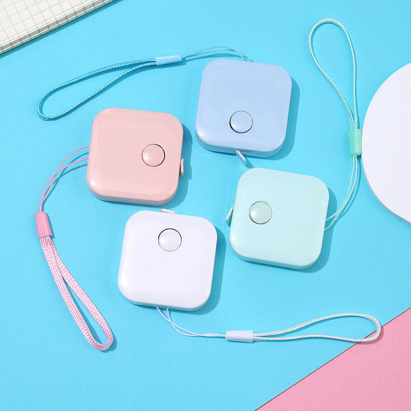 Retractable Square Plastic Measuring Tape 4cm Dual Scale 1pc