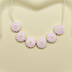 Daisy Metal Beads 13mm Baking Painted Zinc Alloy 20pcs 2