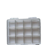 Plastic Organizer Boxes 12 Grids Clear Portable 2pcs 11cm 3
